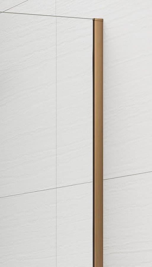 ESCA COPPER MATT jednoczęściowa kabina przysznicowa Walk-In, montaż przy ścianie, szkło czyste, 400 mm