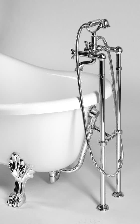 RETRO wolnostojąca wanna 168x76,2x70cm, biała, nogi chrom