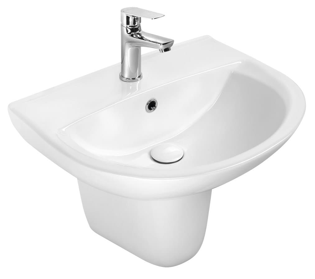 SPIRAL ceramiczna pokrywa syfonu, półkolumna, biały