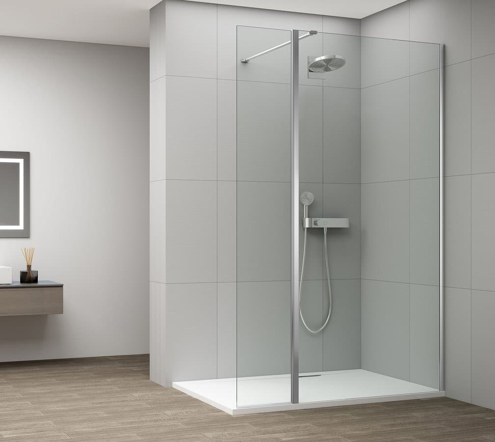 ESCA CHROME kabina przysznicowa, stałe szkło 1000 mm, szkło czyste, panel obrotowego 500 mm