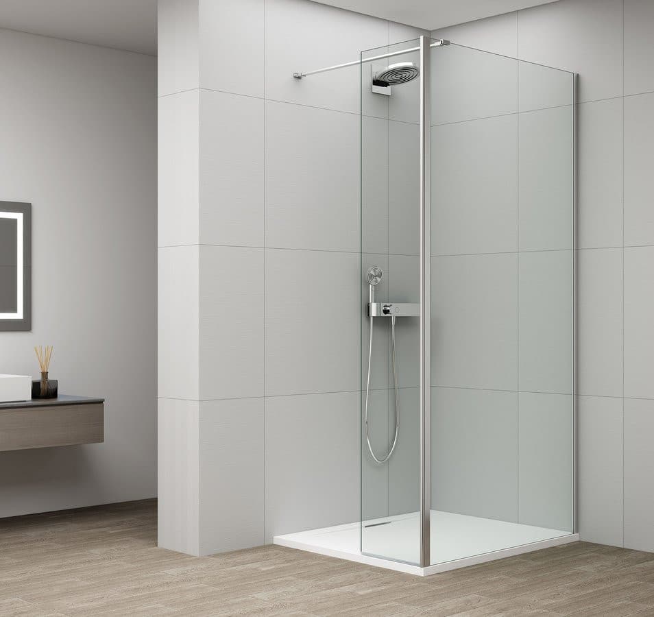 ESCA CHROME kabina przysznicowa, stałe szkło 1000 mm, szkło czyste, panel obrotowego 600 mm
