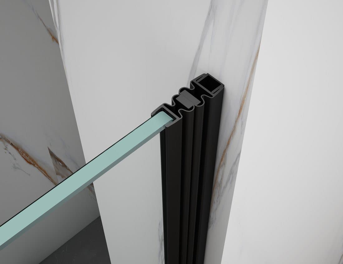 SPIRIT BLACK prostokątna kabina narożna 1000x1000mm wariant L/P