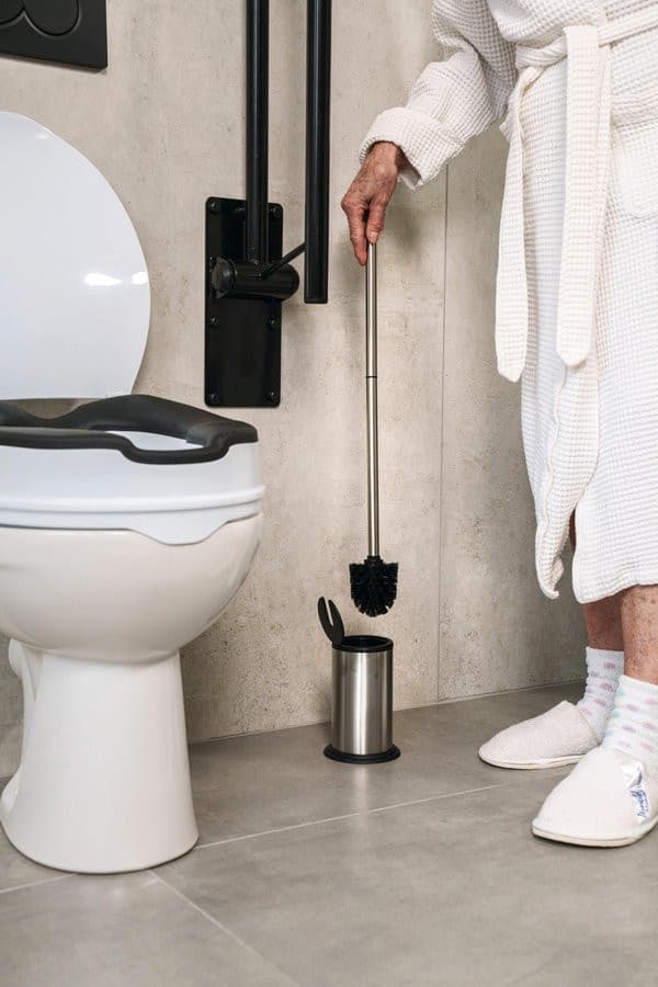 HANDICAP WC szczotka, ekstra długi uchwyt 51cm, stal nierdzewna mat