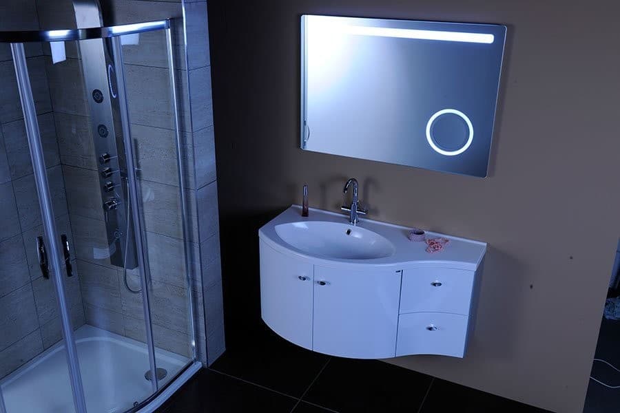 ASTRO lustro 100x70 cm z oświetleniem LED i lusterkiem kosmetycznym