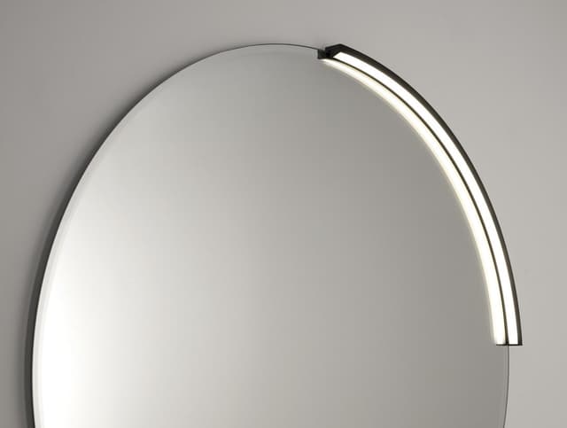 MOON LED oświetlenie 6,5W, 230V, 431x12x22mm, R300mm, czarny mat
