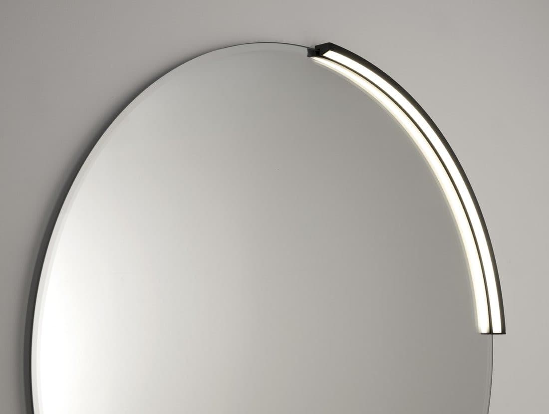 MOON LED oświetlenie 7,5W, 230V, 502x12x22mm, R350mm, czarny mat
