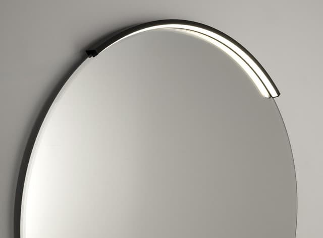 MOON LED oświetlenie 7,5W, 230V, 502x12x22mm, R350mm, czarny mat
