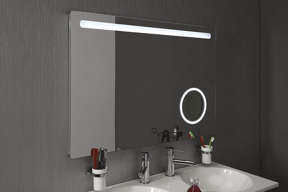 ASTRO lustro 100x70 cm z oświetleniem LED i lusterkiem kosmetycznym