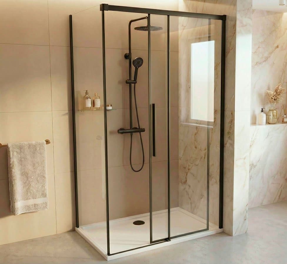 LUXOR BLACK kabina prysznicowa prostokątna 1200x800mm wariant L/P