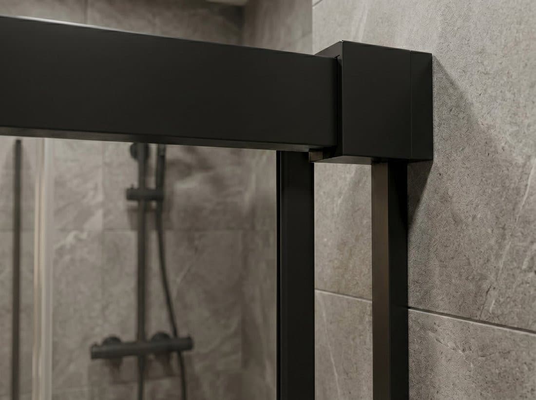 LUXOR BLACK kabina prysznicowa prostokątna 1200x800mm wariant L/P