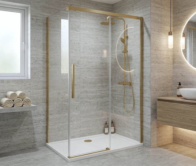 LUXOR GOLD MATT kabina prysznicowa prostokątna 1300x1000mm wariant L/P