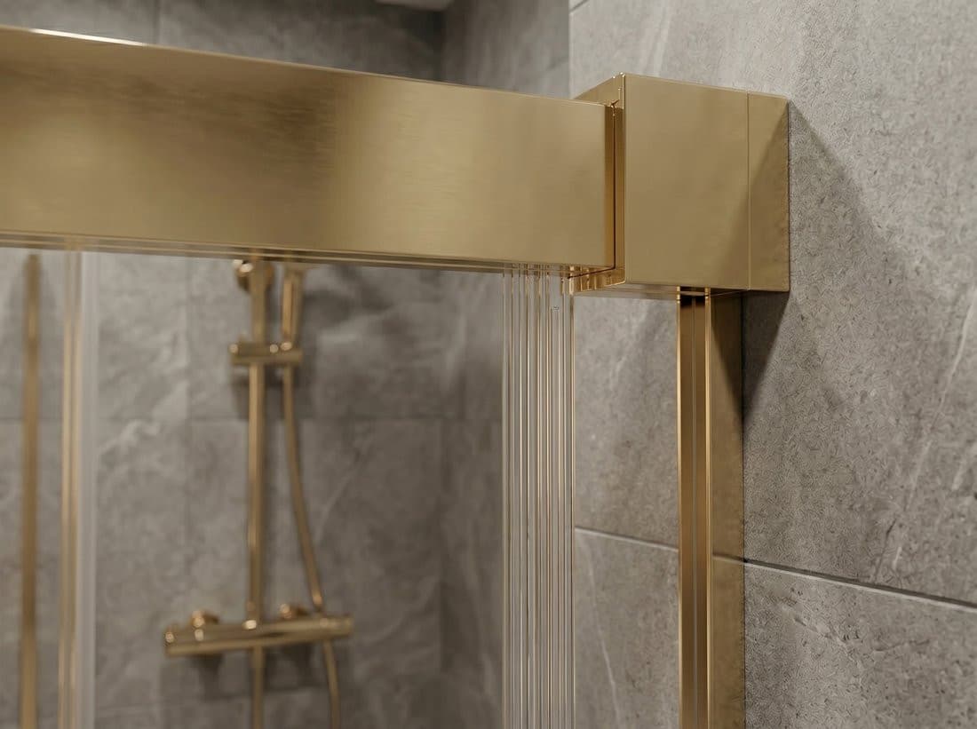 LUXOR GOLD MATT kabina prysznicowa prostokątna 1400x800mm wariant L/P