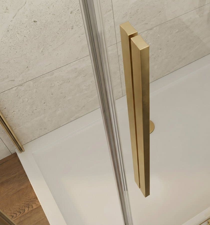 LUXOR GOLD MATT kabina prysznicowa prostokątna 1500x800mm wariant L/P