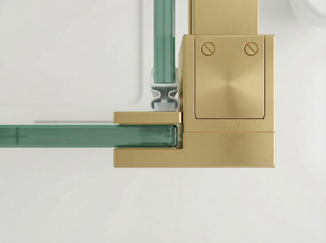 LUXOR GOLD MATT kabina prysznicowa prostokątna 1500x800mm wariant L/P