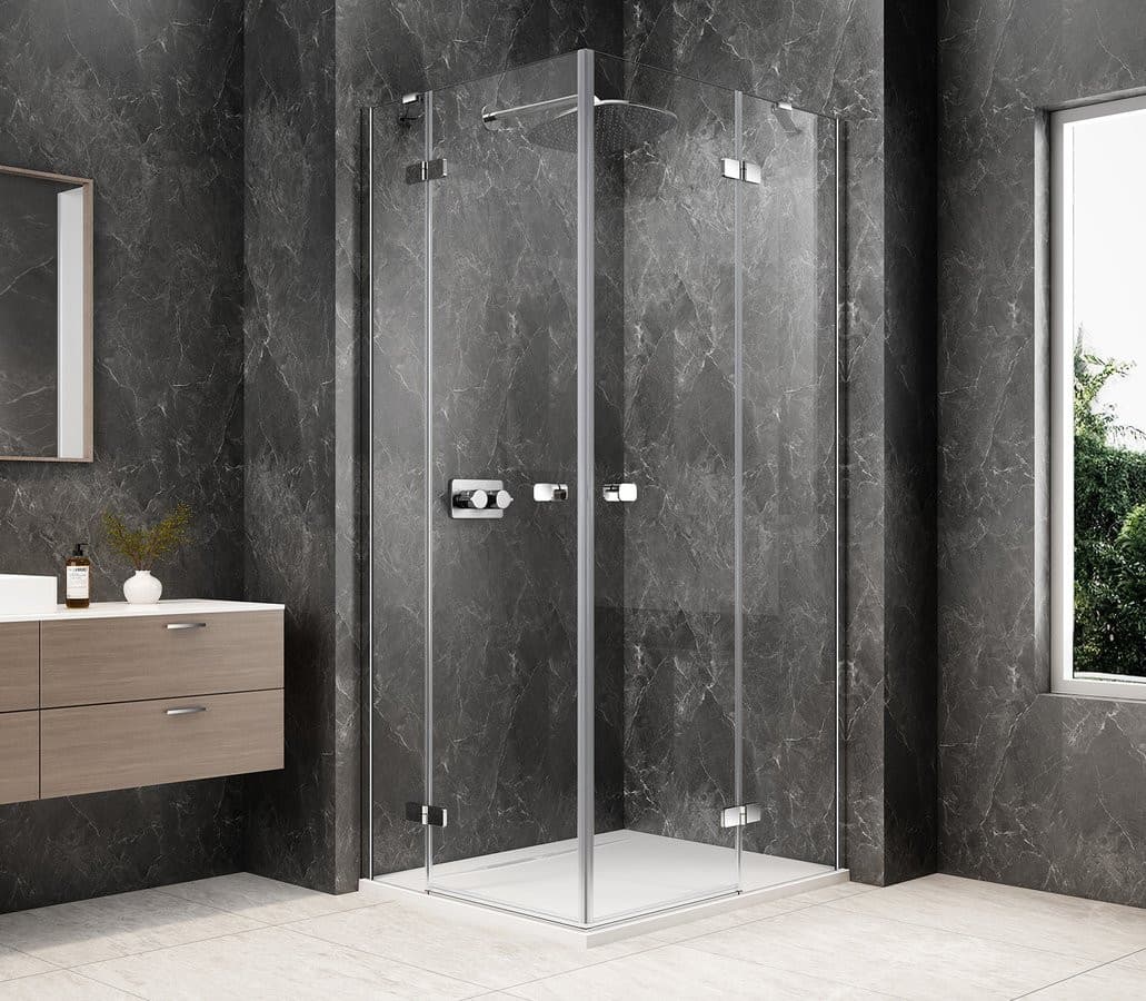 GLOBE CHROME prostokątna kabina prysznicowa 1200x1000mm, wejście z rogu, szkło czyste