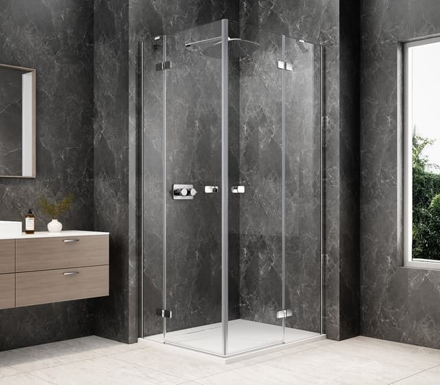 GLOBE CHROME prostokątna kabina prysznicowa 1200x1000mm, wejście z rogu, szkło czyste
