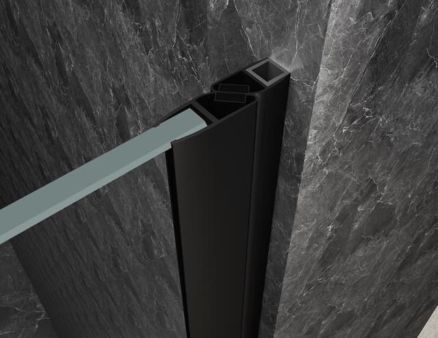 GLOBE BLACK drzwi prysznicowe do wnęki 900mm, szkło czyste, prawe