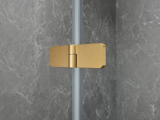 GLOBE GOLD MATT kwadratowa kabina prysznicowa 900x900mm, szkło matowe, prawe