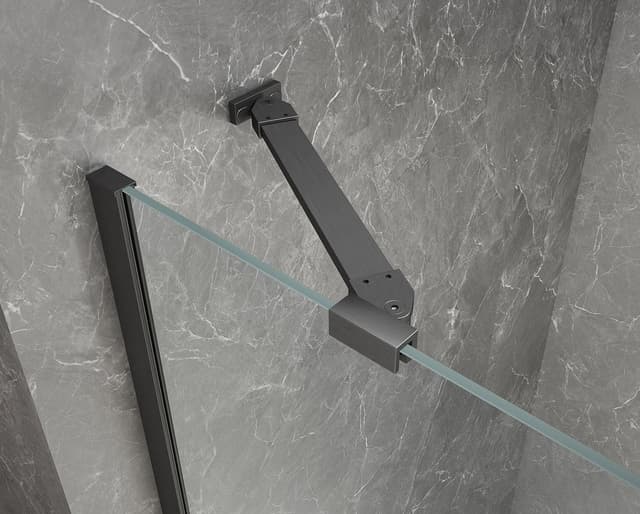GLOBE GUN METAL kwadratowa kabina prysznicowa 900x900mm, szkło matowe, lewe
