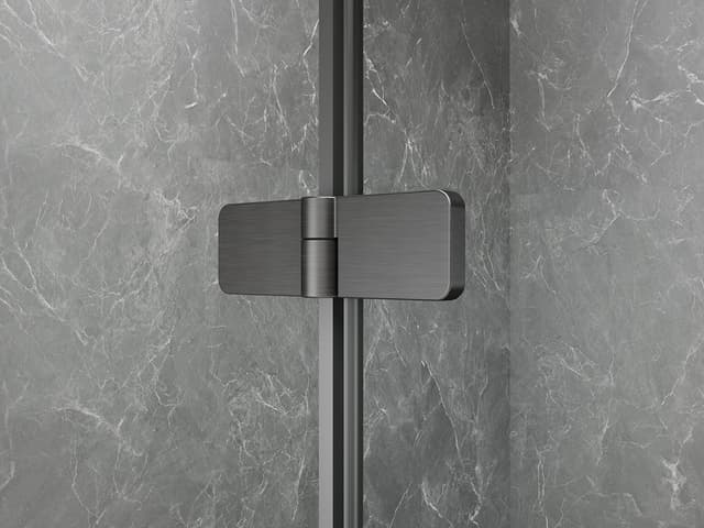 GLOBE GUN METAL kwadratowa kabina prysznicowa 1000x1000mm, szkło matowe, lewe