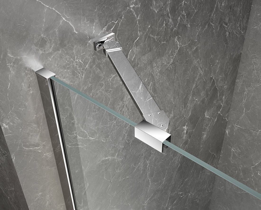 GLOBE CHROME kabina prysznicowa półokrągła 1000x900mm, szkło czyste, lewe