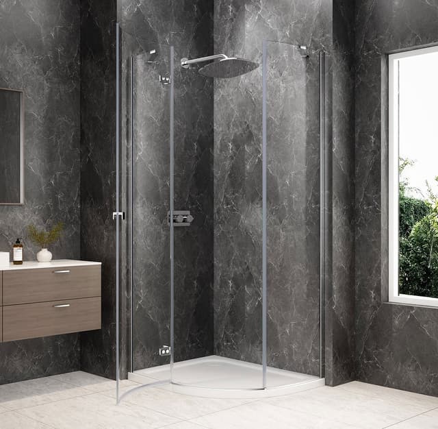 GLOBE CHROME kabina prysznicowa półokrągła 1000x900mm, szkło czyste, lewe