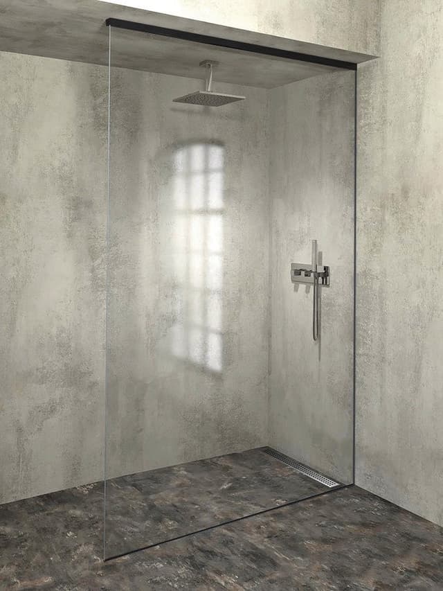 ARCHITEX zestaw do mocowania szkła, ściana-podłoga-sufit, 1615x2600mm, czarny mat