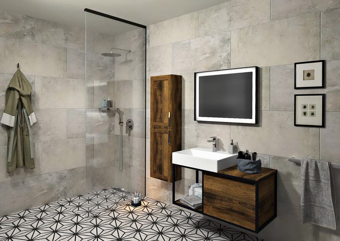 ARCHITEX zestaw do mocowania szkła, ściana-podłoga-sufit, 1615x2600mm, czarny mat