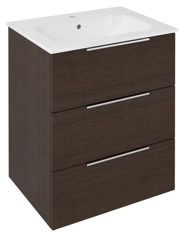 CIRASA szafka pod umywalkę 59,2x75x46cm, 3 szuflada , sosna rustykalna