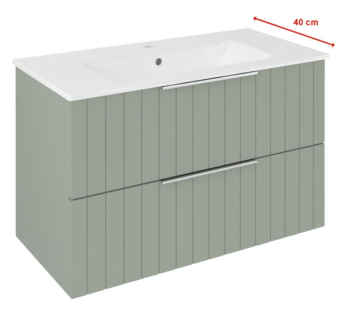 CIRASA STRIP szafka pod umywalkę 78x54x39cm, verde
