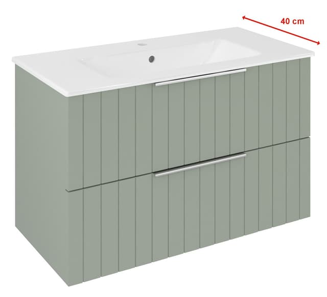 CIRASA STRIP szafka pod umywalkę 78x54x39cm, verde