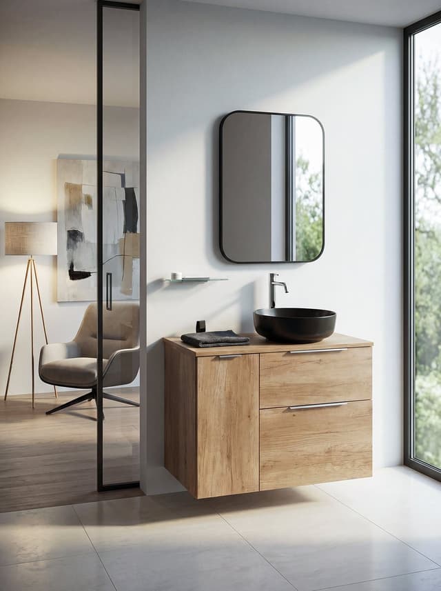 CIRASA umývadlová skrinka 59,2x64x46cm, dub Cuneo