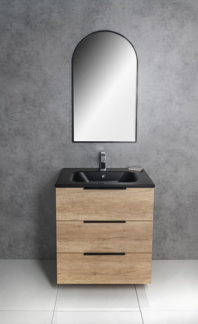 CIRASA szafka pod umywalkę 59,2x75x46cm, 3 szuflada , dąb cuneo