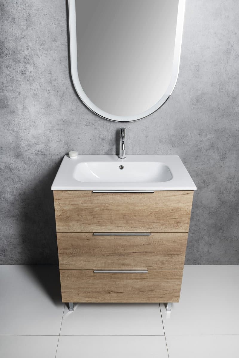 CIRASA szafka pod umywalkę 59,2x75x46cm, 3 szuflada , dąb cuneo