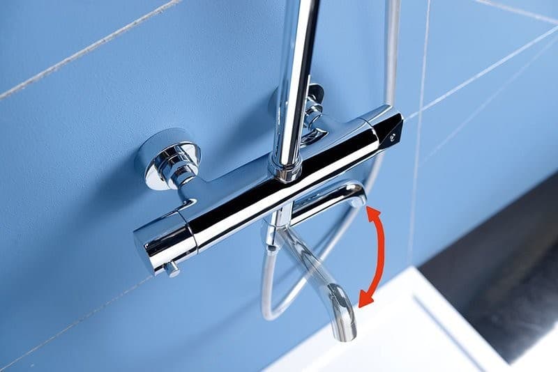 KIMURA słup wannowy z baterią termostatyczną, chrom