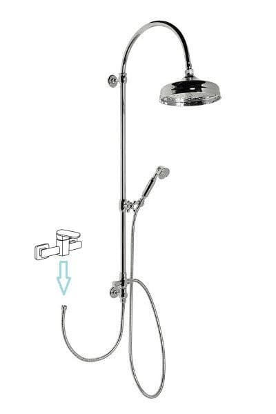 VANITY zestaw prysznicowy retro z podłączeniem wody (2910)