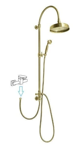 VANITY retro zestaw prysznicowy z podłączeniem do baterii