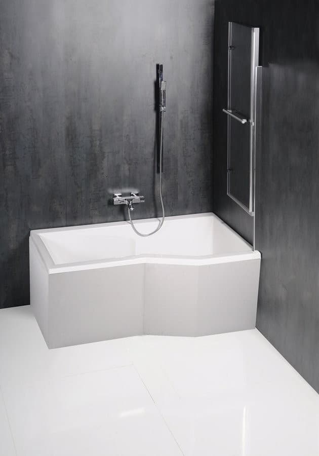 ODESSA pneumatyczny parawan wannowy 970mm z aluminium i szkłem